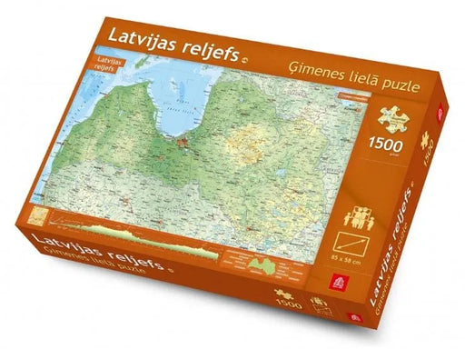 Brain Games LV Puzle Latvijas reljefs (1500 gabali)