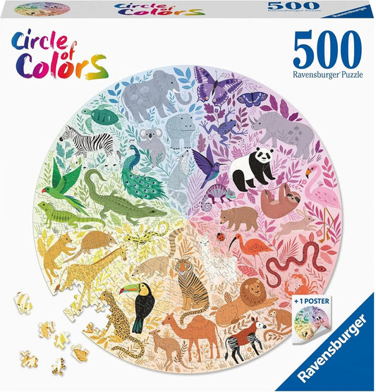 Brain Games LV Puzzle 500 Circle of Colours Animals