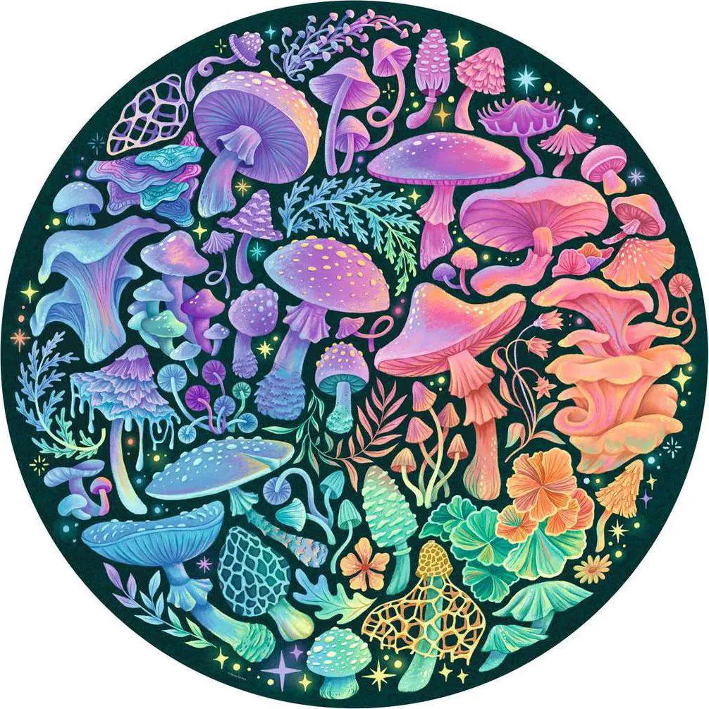 Brain Games LV Puzzle 500 Circle of Colours - Mushrooms