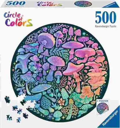 Brain Games LV Puzzle 500 Circle of Colours - Mushrooms