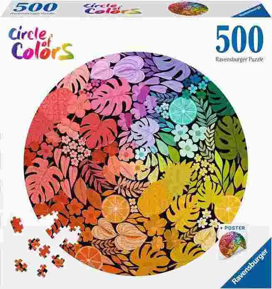 Brain Games LV Puzzle 500 Circle of Colours - Tropical Circular