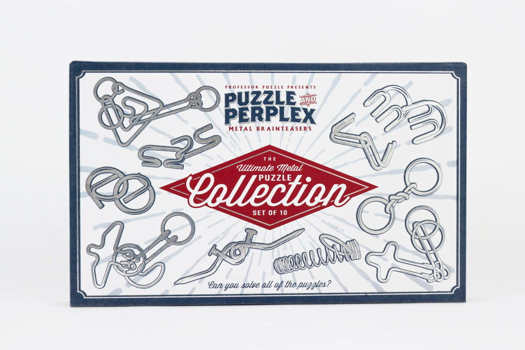 Brain Games LV Prāta mežģi Puzzle and Perplex: Set of 10 Metal Puzzles