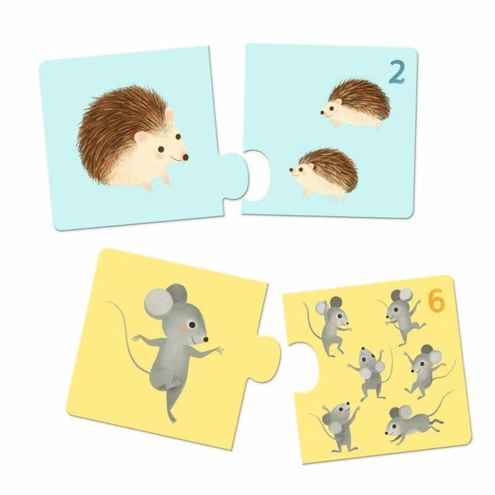 Brain Games LV galda spēles Puzzle Duo - Baby animals (24 pcs)