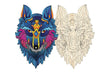Brain Games n/a Artefakt Holzpuzzle 2 in 1 Wolf, 180 Teile, in Holzbox