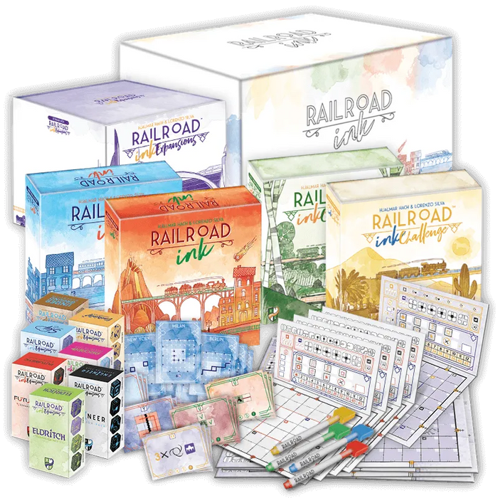 Brain Games LV galda spēles Railroad Ink Challenge Ultimate Collector's Edition