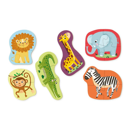 Puzzle 2-3-4 Elements Wild Animals