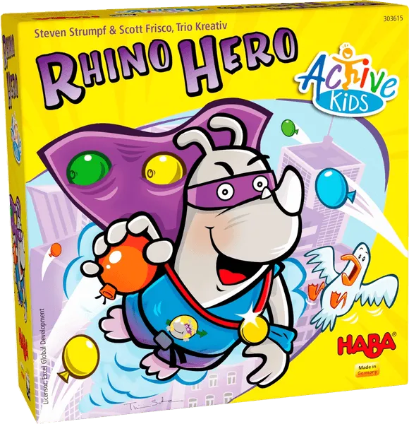 Brain-Games.lv galda spēles Rhino Hero – Active Kids
