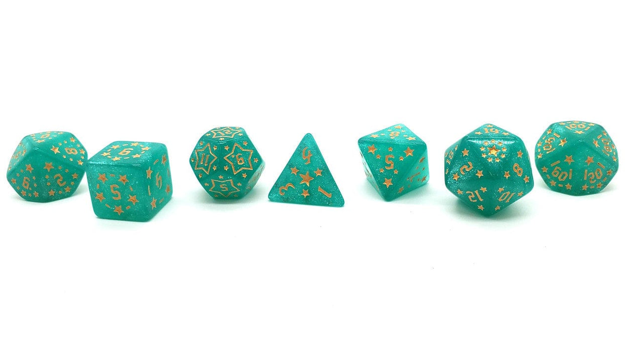 Brain Games LV Rune Starlight Teal Dice Set (7)