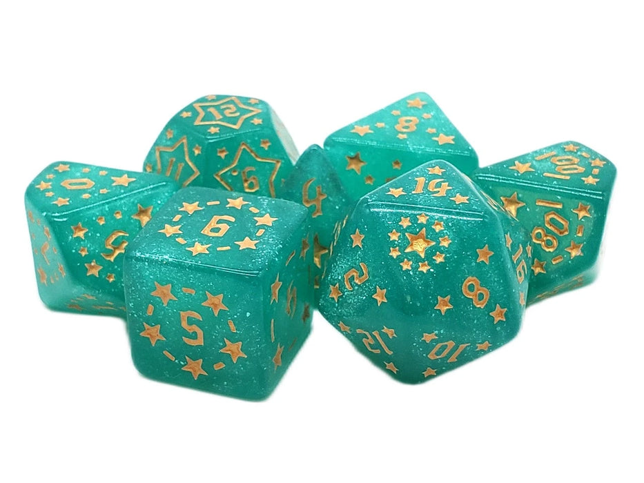 Brain Games LV Rune Starlight Teal Dice Set (7)