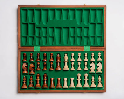 n/a SET BROWN DQ TOURNAMENT No5 BROWN pieces with double queen
