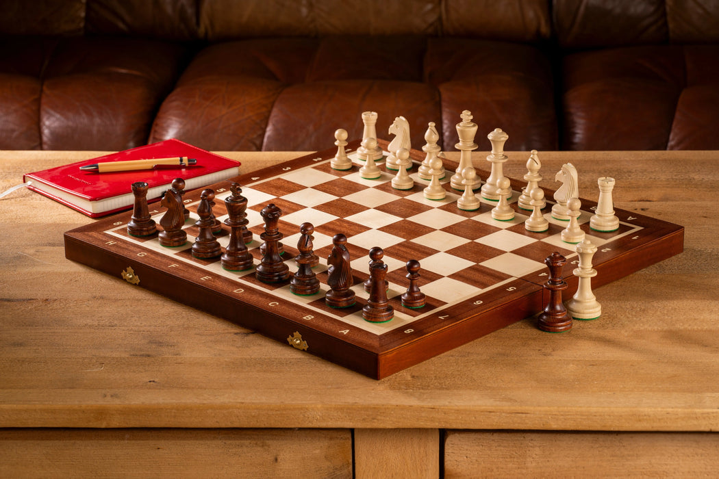 n/a SET BROWN DQ TOURNAMENT No5 BROWN pieces with double queen