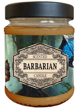 Brain Games LV Scented Candle Barbarian with Surprise Dice
