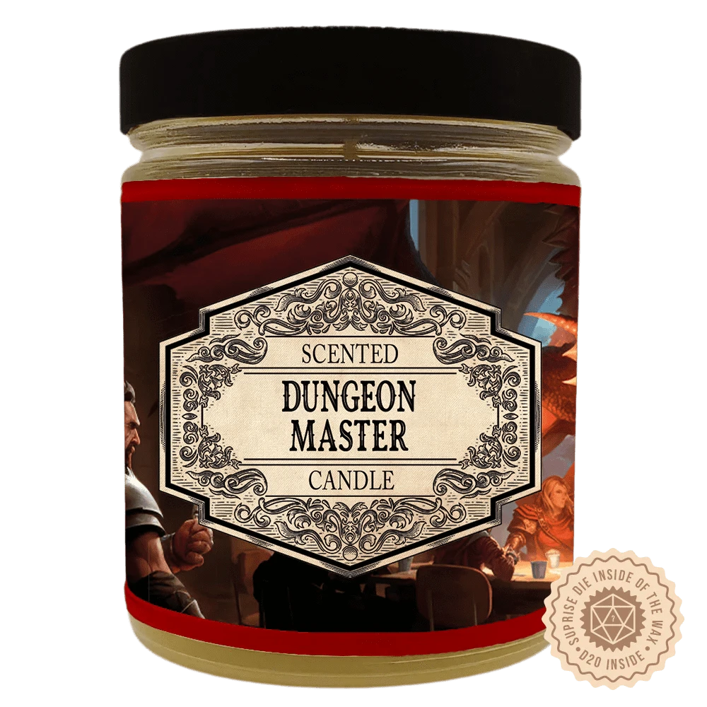 Brain Games LV Scented Candle Dungeon Master with Surprise Dice