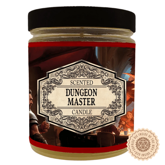 Brain Games LV Scented Candle Dungeon Master with Surprise Dice