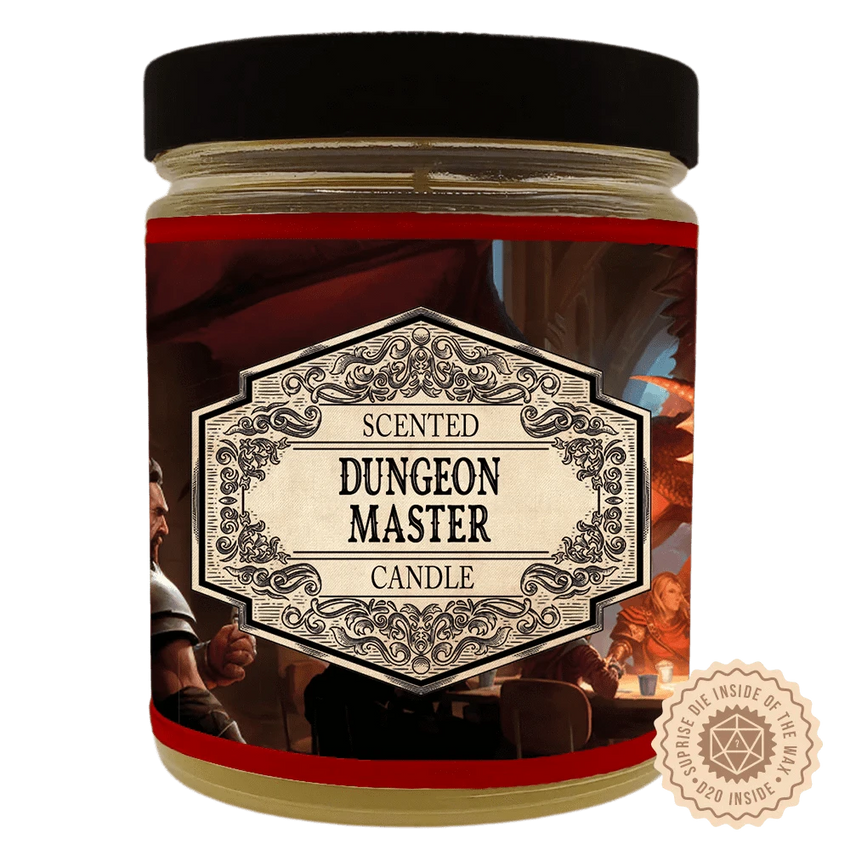 Brain Games LV Scented Candle Dungeon Master with Surprise Dice