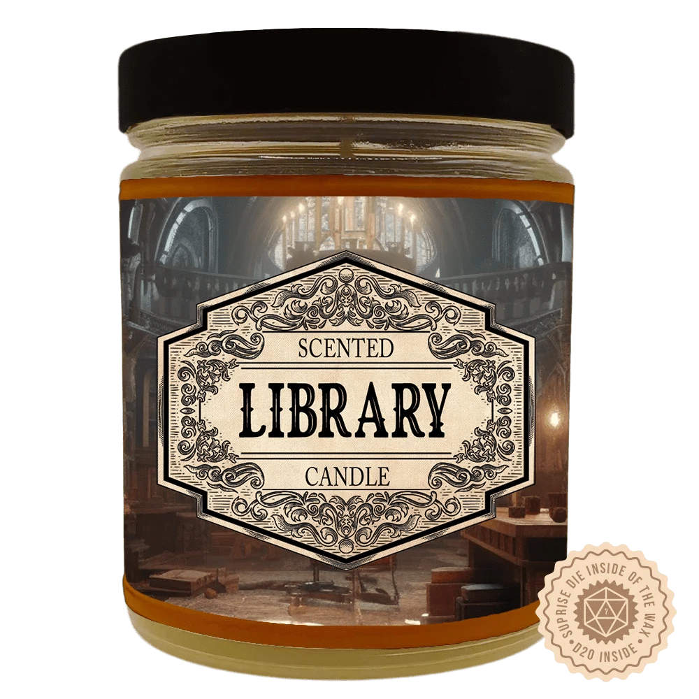 Brain Games LV Scented Candle Library with Surprise Dice