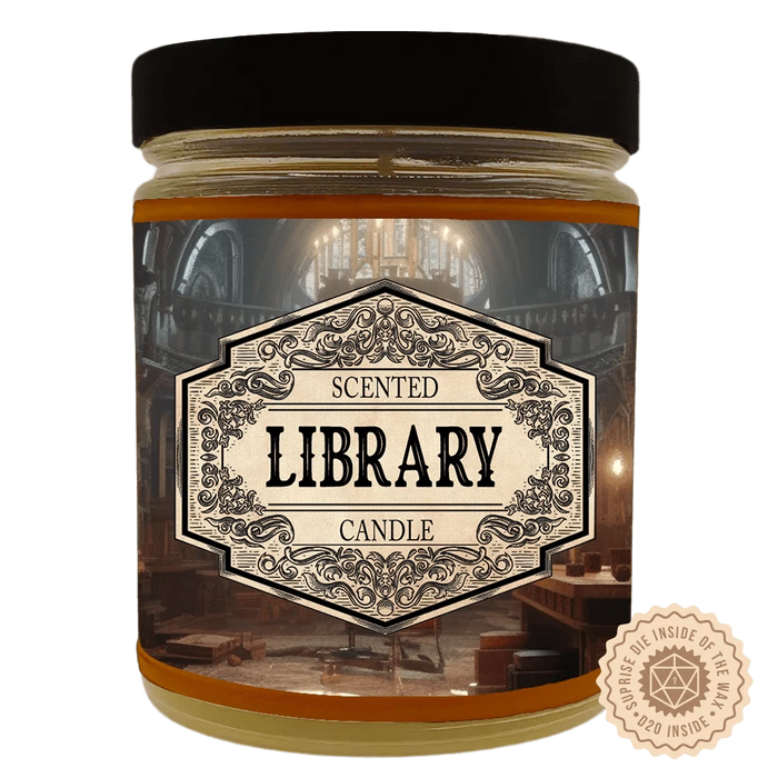 Brain Games LV Scented Candle Library with Surprise Dice