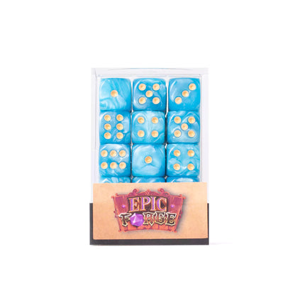 Set of 36 six-sided dice – Blue