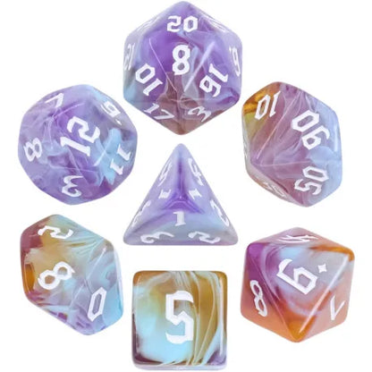 7 Dice set - Amethyst Sunset