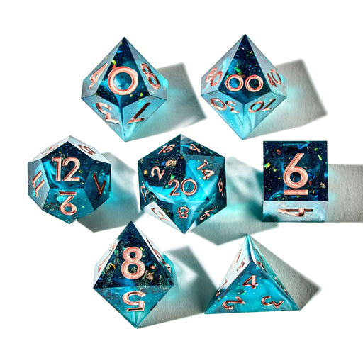 Sharp Edge Dice Set (7) Sea Shore