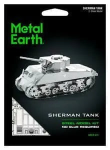 Brain Games LV Mēroga modelis Sherman Tank, metāla konstruktors