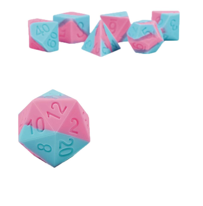 Brain Games LV Silicone Dice Set Bubble Gum (7) Reprint