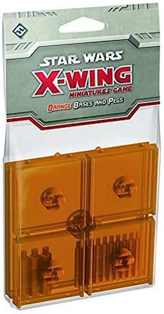 SW X-Wing Min Orange Bases & Pegs Exp Pa