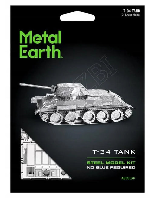 Brain Games LV Mēroga modelis T-34 Tank, metāla konstruktors