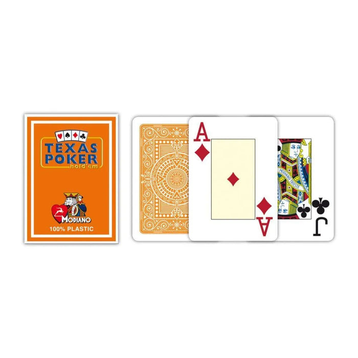 Brain Games LV Texas Poker kāršu komplekts Arancione