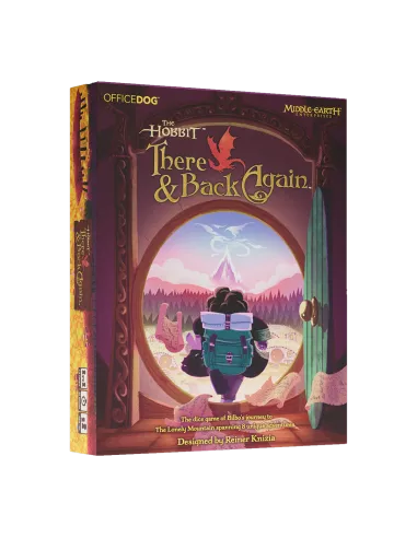Galda spēles The Hobbit: There and Back Again kaste ar ilustrētu hobita ceļojumu uz Vientuļo kalnu.
