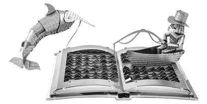 Brain Games LV Mēroga modelis The Old Man and the Sea Book Sculpture, metāla konstruktors