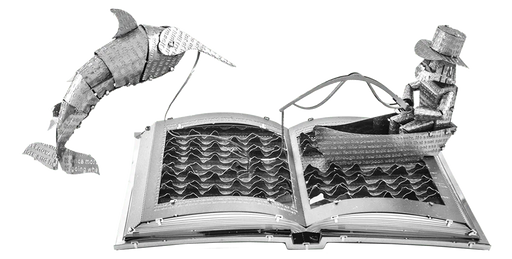 Brain Games LV Mēroga modelis The Old Man and the Sea Book Sculpture, metāla konstruktors