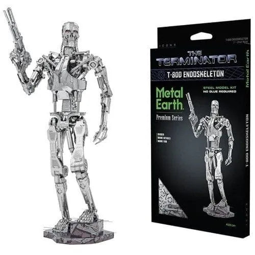 Brain Games LV Mēroga modelis The Terminator T-800 Endoskeleton, Premium Series metāla konstruktors