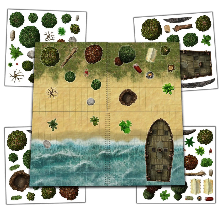 Brain Games LV The Terrain Set Build Your Own Battle Map Kit