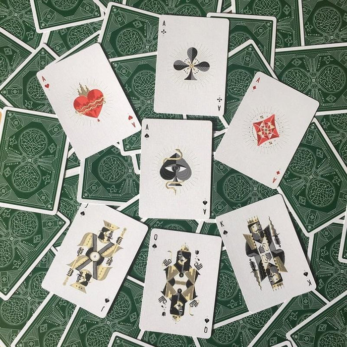 Brain Games LV THEORY11 GREEN NATIONAL PLAYING CARDS