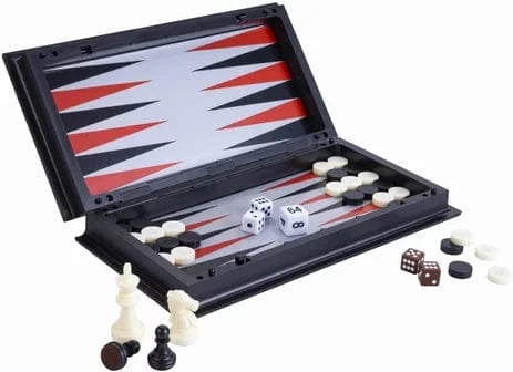 Brain Games LV Travel Chess/ backgammon magnetic foldable 25 x 25 cm