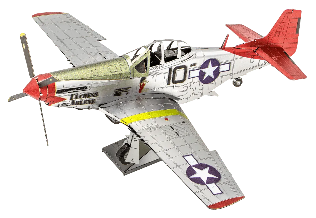 Brain-Games.lv Mēroga modelis Tuskegee Airmen P-51D Mustang, Premium Series metāla konstruktors