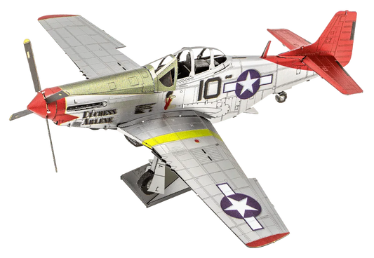 Brain-Games.lv Mēroga modelis Tuskegee Airmen P-51D Mustang, Premium Series metāla konstruktors