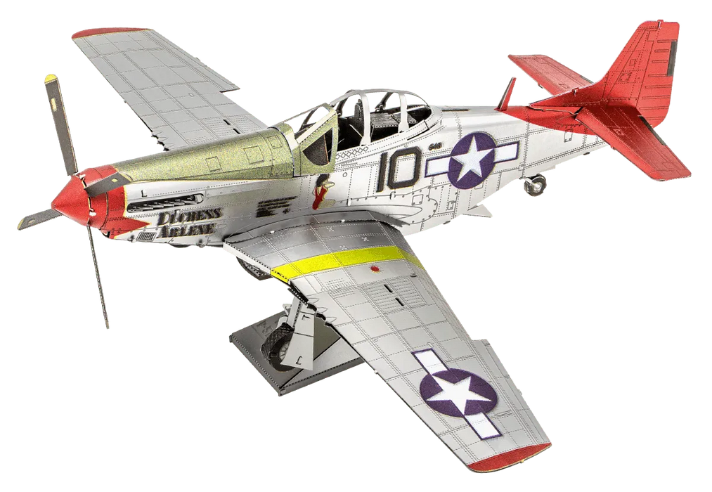 Brain-Games.lv Mēroga modelis Tuskegee Airmen P-51D Mustang, Premium Series metāla konstruktors