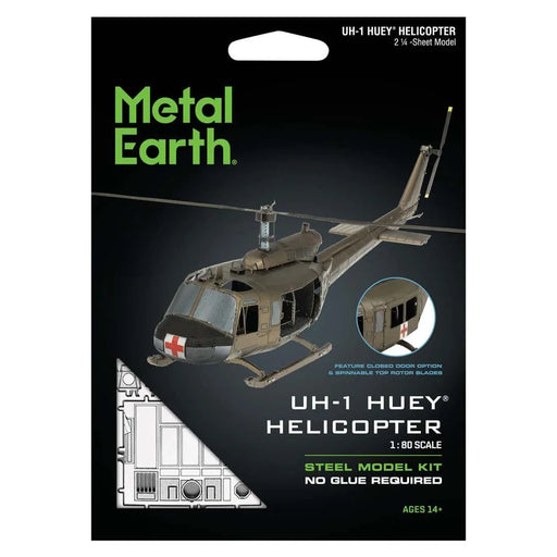 Brain Games LV Mēroga modelis UH-1 Huey Helicopter, metāla konstruktors