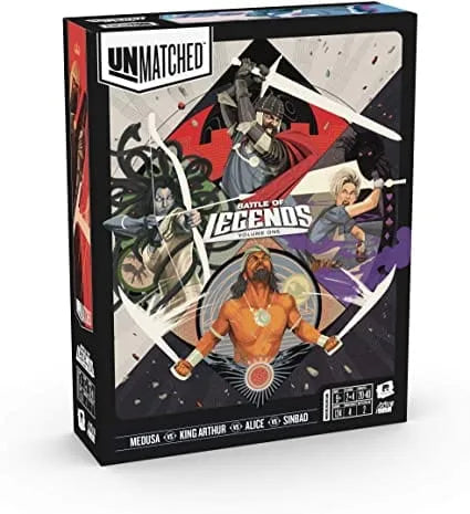 Brain Games LV galda spēles Unmatched Battle of Legends Vol. 1 King Arthur, Alice, Medusa, Sindbad