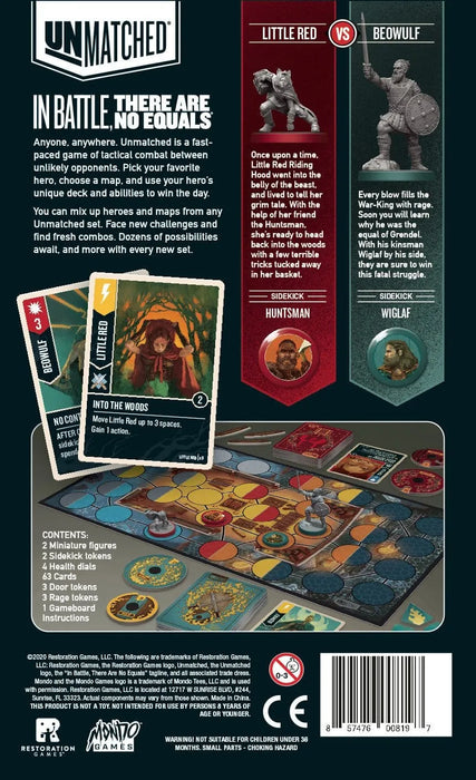 Brain Games LV galda spēles UNMATCHED: LITTLE RED RIDING HOOD VS. BEOWULF