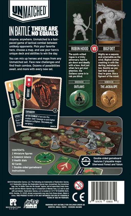 Brain Games LV galda spēles UNMATCHED: ROBIN HOOD VS. BIG FOOT