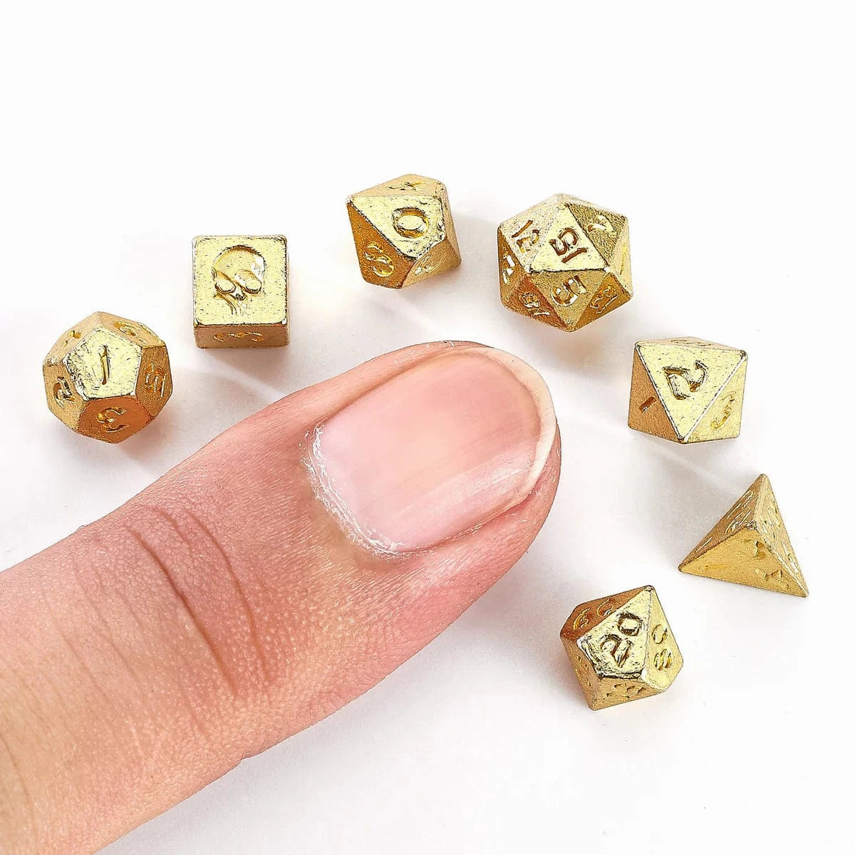 Brain Games LV Unseeli Tiny RPG Dice Set Gold