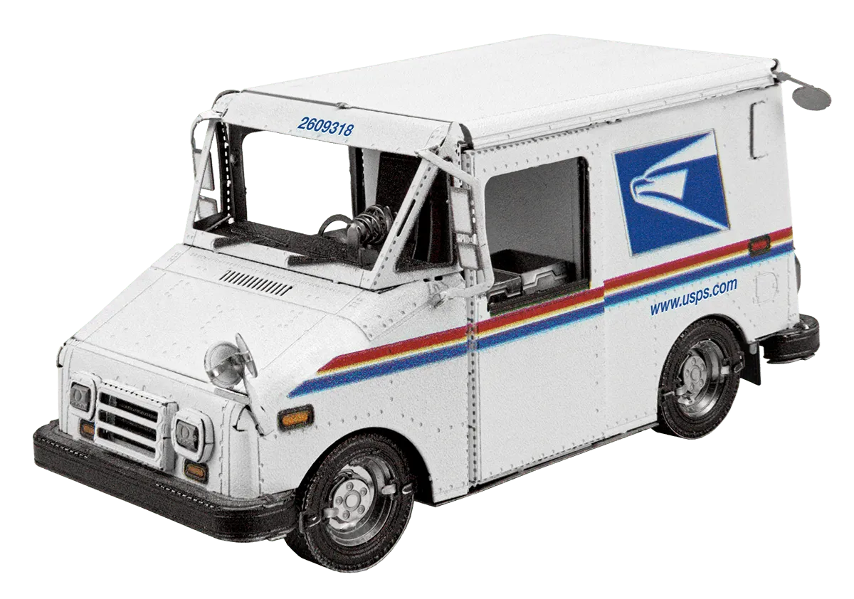 Brain Games LV Mēroga modelis USPS LLV Mail Truck, metāla konstruktors