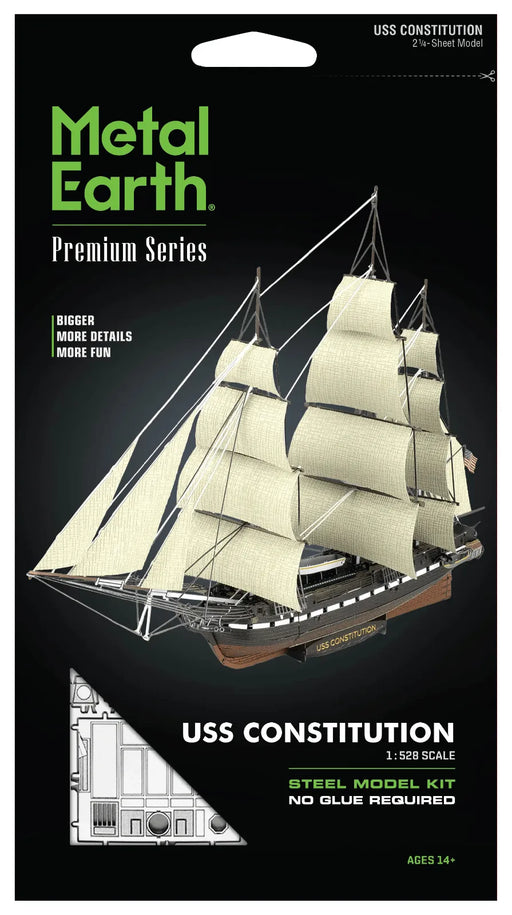 Brain Games LV Mēroga modelis USS Constitution, Premium Series metāla konstruktors