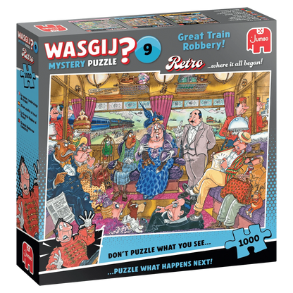 Brain Games LV Wasgij Retro Mystery 9 - Great Train Robbery! (1000 pieces)