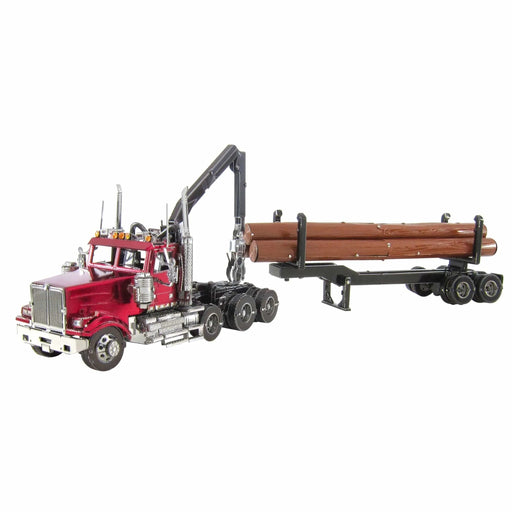 Brain Games LV Mēroga modelis Western Star 4900 Log Truck & Trailer, Premium Series metāla konstruktors