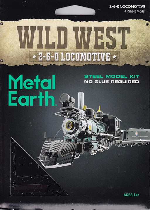 Brain Games LV Mēroga modelis Wild West 2-6-0 Locomotive, metāla konstruktors