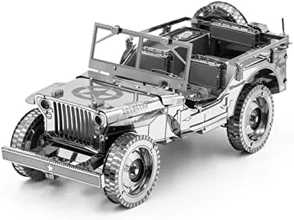 Brain Games LV Mēroga modelis Willys Overland, Premium Series metāla konstruktors